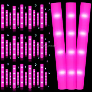 Wholesale Custom Foam Light Sticks 3 Modes Colorful Flashing Foam Glow Sticks Bulk Flashing Light Up Cheering Stick