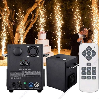 Fireworks Dmx 512 Control Wedding Pyrotechnic Fountain Large Equipment Wireless With Case 650w Dj Sound Stage Cold Spark Machine