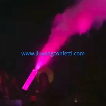 Nightclub Jet Machine Stage Effect Hold Hand Dj Fog Cannon Rotation Led Changing Rgb Color Spinning Led Co2 Gun