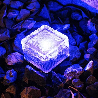 Garden Courtyard Pathway Patio Outdoor Decoration Waterproof Led Decorative Paving Rgb Solar Brick Ice Cube Light