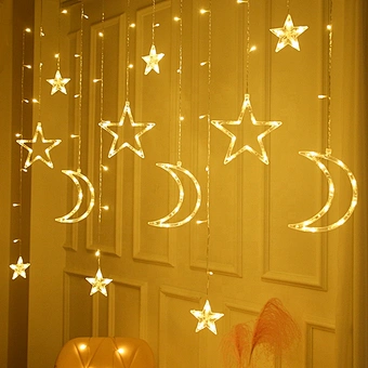 Moon and Star Ramadan Moubarak Eid Home Decorations Lighting Ramadan Led Lights