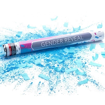 cheap cost biodegradable gender reveal confetti cannon with shiny paper eco friendly confetti cannon baby shower party popper