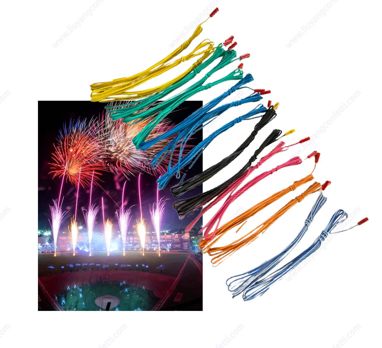 0.3m 0.5m 1m 2m 3m 5m 10m Electric Match Fuse Spark Firing System Ignition Balloon Wedding Pulse Ematch Fireworks Igniter Wire