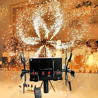 Wedding Marriage Bride Proposal hot sale 12cue 12channel rotate double wheel wireless remote control cold firework firing system