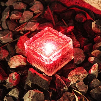 Garden Courtyard Pathway Patio Outdoor Decoration Waterproof Led Decorative Paving Rgb Solar Brick Ice Cube Light