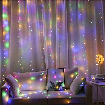 Twinkle Star Window String 3x3m Icicle Christmas Fairy Garland Outdoor Home Wedding Party Garden Decoration Led Curtain Light