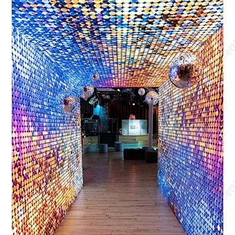 Eco-friendly wedding party backdrops PET sequin panel shimmer wall Customized Design Wall Panel 3d Backdrop