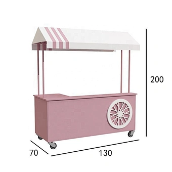 Good Quality White Stainless Steel New Wedding Design Champagne Cart For Events