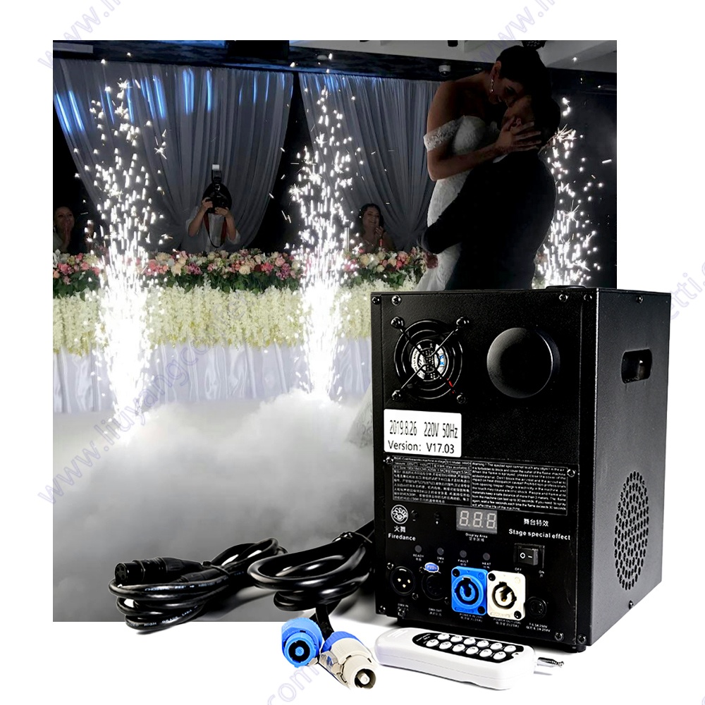 Event Wedding Party 400w Sparkler Pyro Sparkle Nightclub Dj Flame Dmx Remote Control Stage Firework Cold Spark Fountain Machine