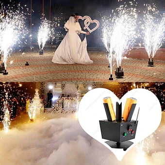 Professional 6 channel remote control rotating cold fountain fireworks firing system