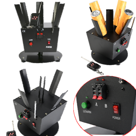 Remote control rotating firing systems for stage fountains -AA Battery