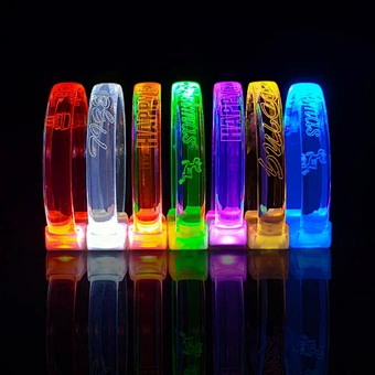 Remote Control Light Up Name Silicone Controlled Hot Sales Custom Glow Sticks Led Bracelet Wristband For Party Supplies