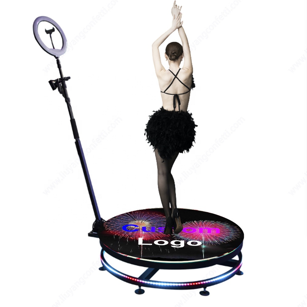 Spin 360 Degree Photo Booth Intelligent Remote Control RGB Light Slow Motion Rotating 360 Photo Booth Photobooth 360 Video Booth