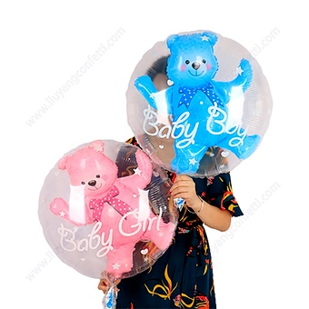 1 Set Boy Or Girl Balloon Gender Reveal Baby bear Ballon Home Birthday Party Decoration Gender Reveal