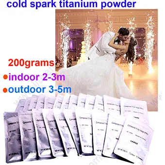 Stage Event Party Ti Powder 200g Stage Effect Smokeless Safety Powder Cold Spark Machine Wedding Pyrotechnics Metal Dust Sparkly