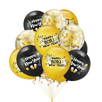 Wholesale 12inch Kit House Decor Backdrop Golden Latex Merry Christmas Happy Year's 2023 Party Balloons For New Year Decoration