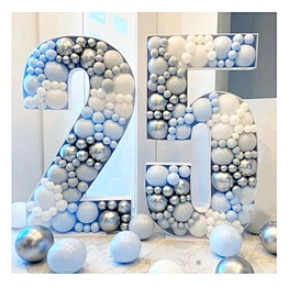 Frame Large Theme Decoration Supplies Love Event Baby Shower Box Birthday Party Wedding Paper Alphabet Balloon Letter Number