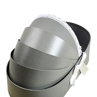Cradle Lace Ribbon Flower Box Cradle Gift Boxes Flower Bouquet Packing Boxe Basket for Wedding Valentines Day Florist supplies