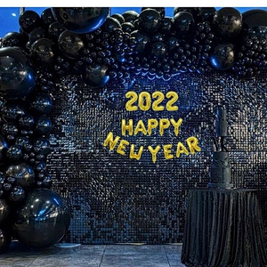 Balloons Banner Foil Festival Party Globos Backdrop Set Gorros Gift Decorations Card Happy New Year 2022