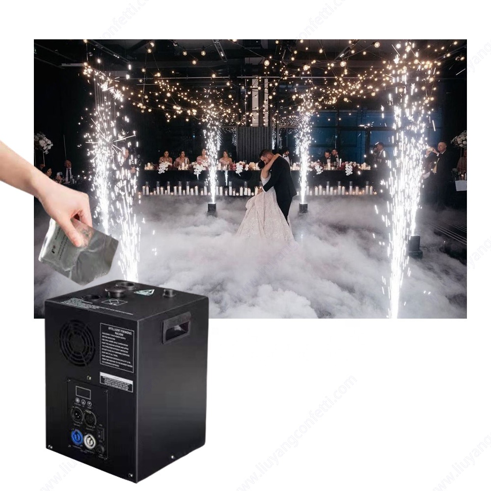 600W Mini Cold Spark Machine Wedding Cold Firework Machine For Party Disco Show Wedding 360 Photo Booth Accessories