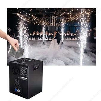 600W Mini Cold Spark Machine Wedding Cold Firework Machine For Party Disco Show Wedding 360 Photo Booth Accessories