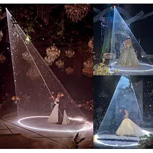 New Couple's First Dance Ceremony Laser Light with Snowing Effect - Modern Wedding Laser Light Decorations for Bride Party