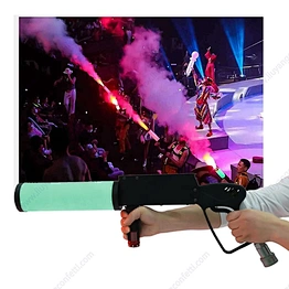 Night Club Stage Concert Supplies Hand Hold Portable Cryo Smoke Fog Cannon Column Hose Magic Fx Co2 Jet Machine Led Co2 Dj Gun