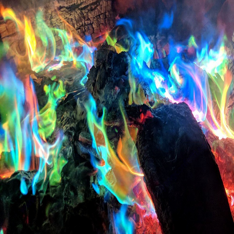 Fire Accessories Pit Photos Fuegos Artificiales Para Creosote Log Bonfire Party Supplies Dragon Halloween Magic Flame Colorant