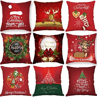 Home Christmas Pillow Cases 40*40 45*45 Christmas Throw Pillow Decorations Throw Pillow Covers