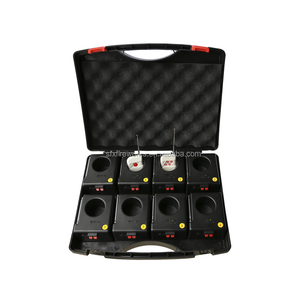 Fireworks Fountain Stage Decoration Party Wedding 1 small transmitter 8 firing units 1 flight case cold firework system set