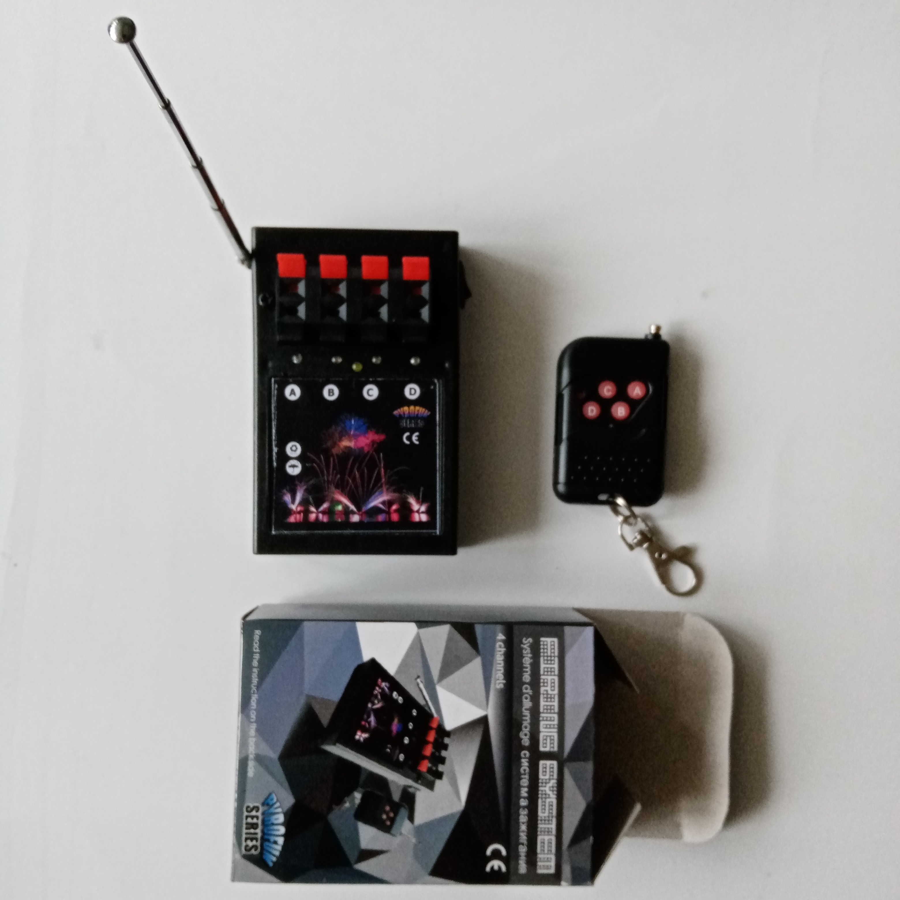 Fire machine pyrotechnics 4 cues 4 channels remote control fireworks firing system