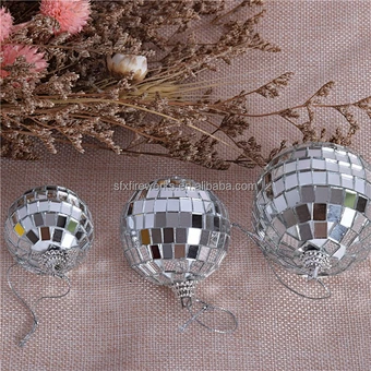 Hot sales Disco Mirror Reflective Disco Ball Christmas Tree Hanging Balls Ornaments Pendants For Party Decor
