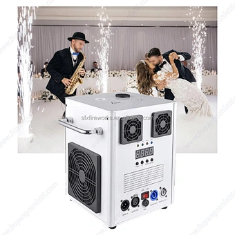 Electronic Cold Pyro Spark Fire Works Sparkler Machine Wedding Event Dmx512 Cold Spark Effect Machine 600W with Wireless Remote