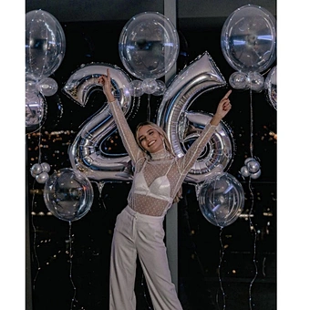 Silver Black Style Foil Letter Number Balloons Baby Shower Helium Ballon Happy Birthday Kids Adult Party Decoration Supplies