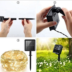 LED Outdoor Solar String Lights 5M/10M/20M Fairy Christmas Party Decorative Light Garland Solar Garden Waterproof