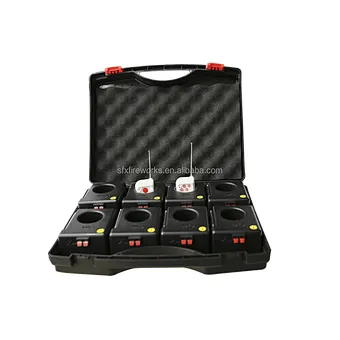 Fireworks Fountain Stage Decoration Party Wedding 1 small transmitter 8 firing units 1 flight case cold firework system set