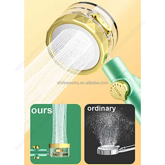 Bathroom Accessories Bath Shower Head Faucet Diamond Design Luxury Water Saving Flow Fan Abs Rain High Pressure Spray Home Hotel