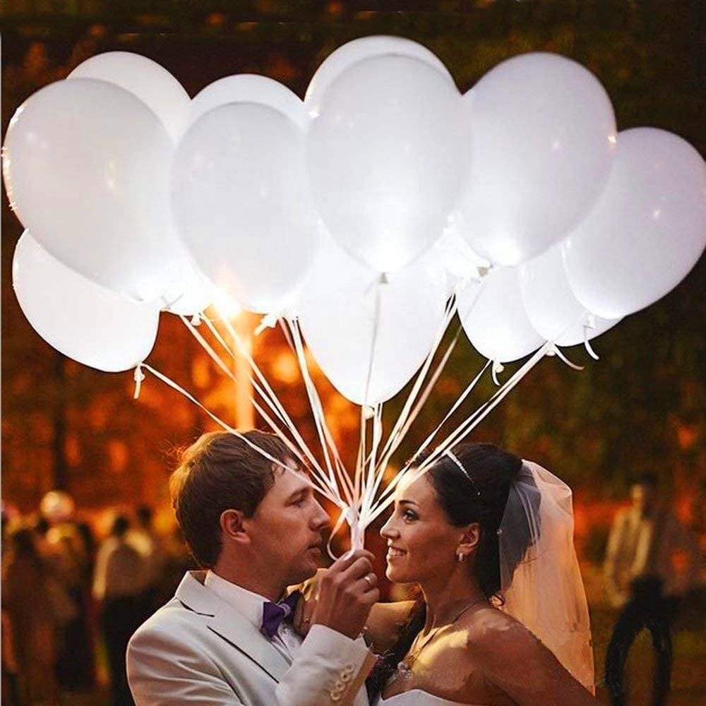 Wholesale Bobo Flashing Clear Strip Latex Party Birthday Wedding Company Annual Meeting Decoration Color Led Light Up Balloon