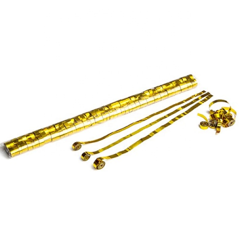 metallic confetti gold flameproof colorfast streamer for stage part wedding sport event