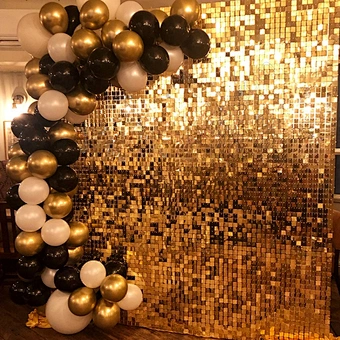 Custom Adverting Sign Shiny Silver Sequin Panel Glam Sequin Background Shop Window Background Square Shimmer Sequin Wall