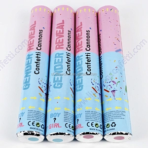 Wholesale Baby Shower Boy Girl Confetti Holi Gender Reveal Party Supplies Popper Smoke Powder Confetti Sticks Cannons