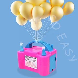 Electric Dual Nozzle Air Blower Pink Kit Inflator Toy Machine Birthday Party Decoration Professional Automatic Balloon Pump