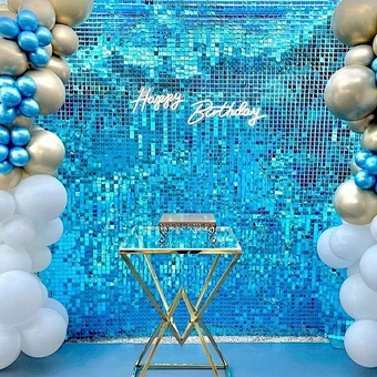 Stunning Sparking Iridescent Mirror Pvc Panel Wholesale Shimmer Sequin Wall Birthday Supplies Wedding Decoration Stage Backdrop