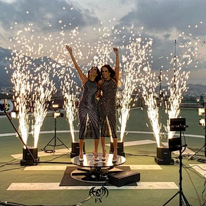 Dual Head Rotation Sparklers Fireworks Cold Flame Sparkuler Spin Machine Dancing Spark Machine