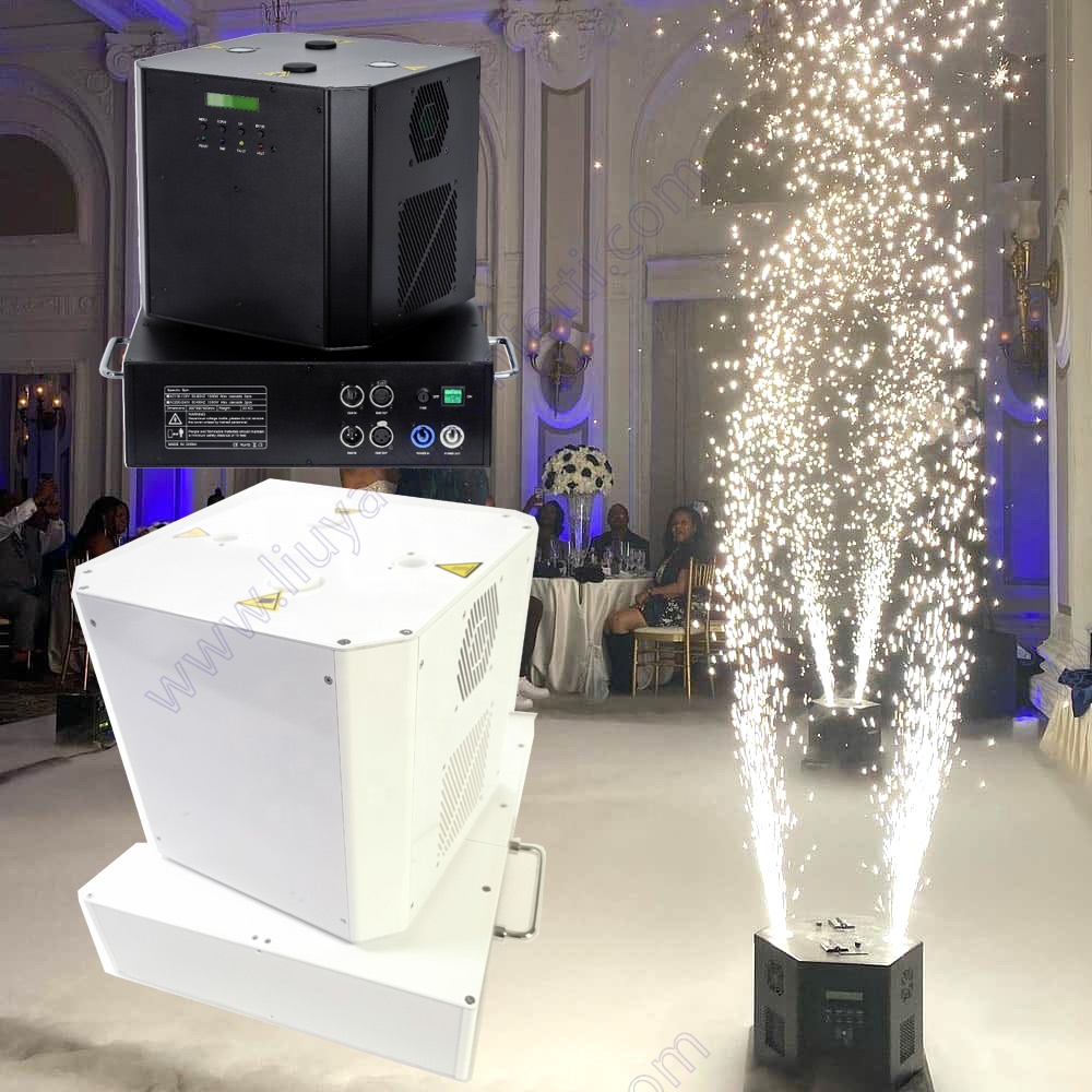 Event Party Stage FX Wedding Decoration dj Sparkler Dual Head Rotation Fireworks Cold Flame Sparkuler Spin Dancing Spark Machine