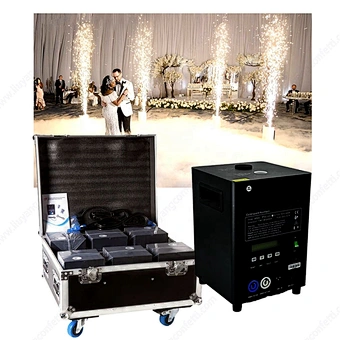 Wedding Event Wedding DJ Show Pyrotechnic Dmx512 Electronic Pyro Fire Sparkler Cold Spark Effect Machine with Wireless Remote