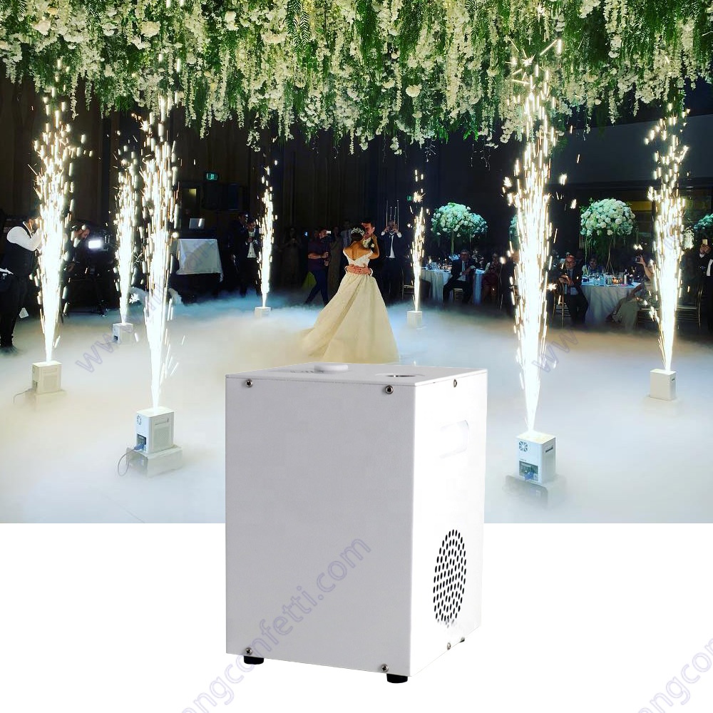 White Dj First Dance Entrance Wedding Party Sparkler Flame Indoor Dmx Remote Control Stage Firework Cold Spark Fountain Machine