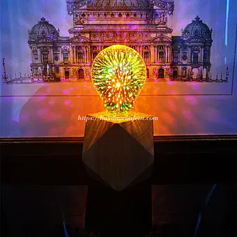 LED Edison Bulb E27 3D Fireworks Decor 6W 220V Retro Filament Light Holiday Wedding Lighting ST64 A60 G80 G95 Decorative Lights