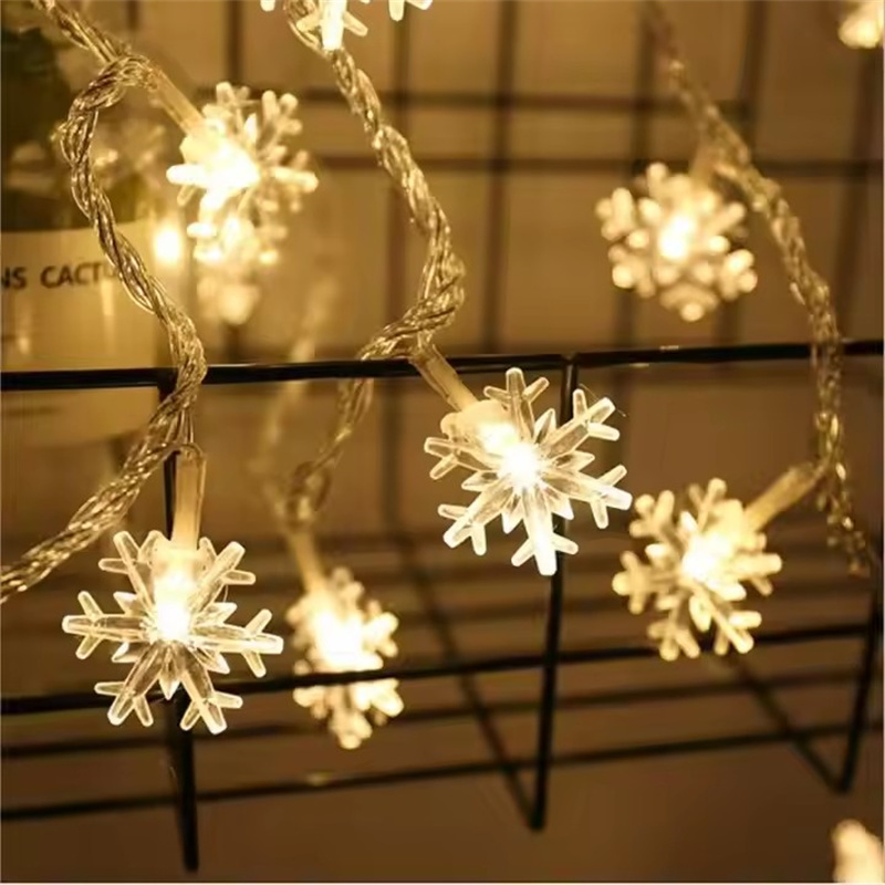 Snowflake String Lights Christmas Tree Fairy Garlands Curtain light Outdoor for Xmas Party New Year's Decor