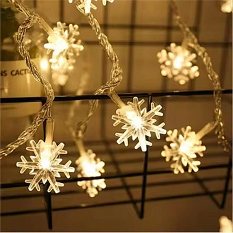 Snowflake String Lights Christmas Tree Fairy Garlands Curtain light Outdoor for Xmas Party New Year's Decor